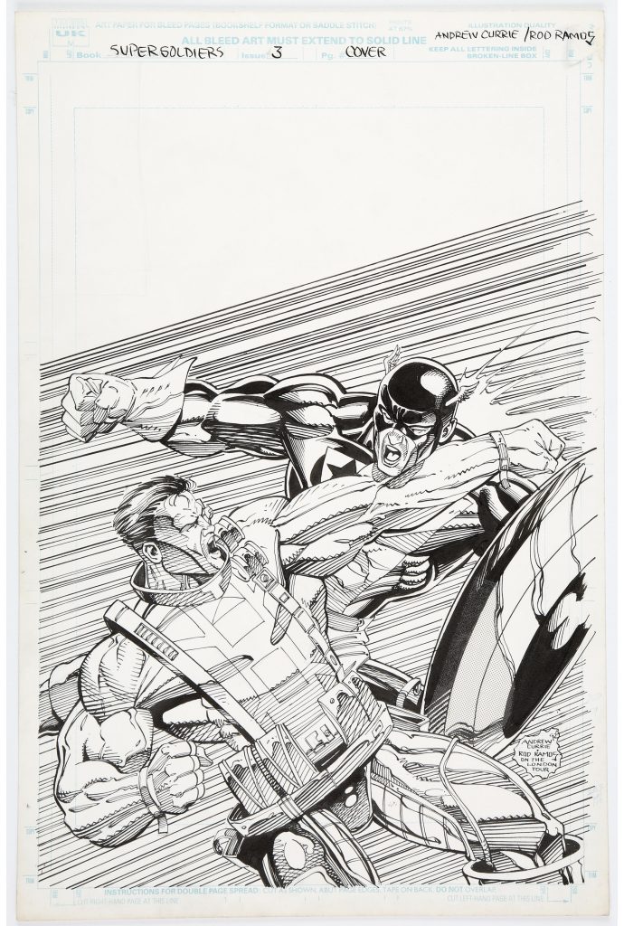 Andrew Currie and Rod Ramos’ Super Soldiers #3 Cover Original Art