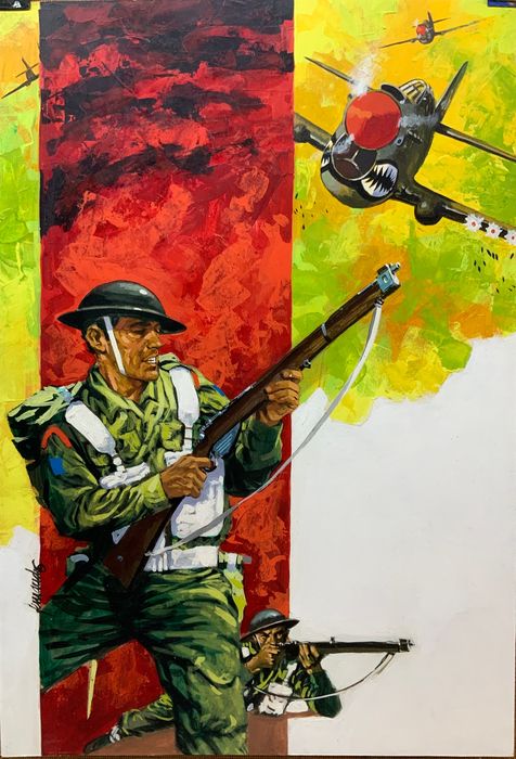 Art by Fernando Fernández, used as the cover of Battle Picture Library No. 330, commissioned through  Selecciones Ilustradas in 1974