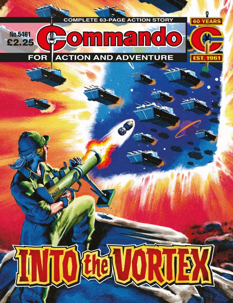 Commando 5461: Action and Adventure - Into the Vortex - cover by Neil Roberts