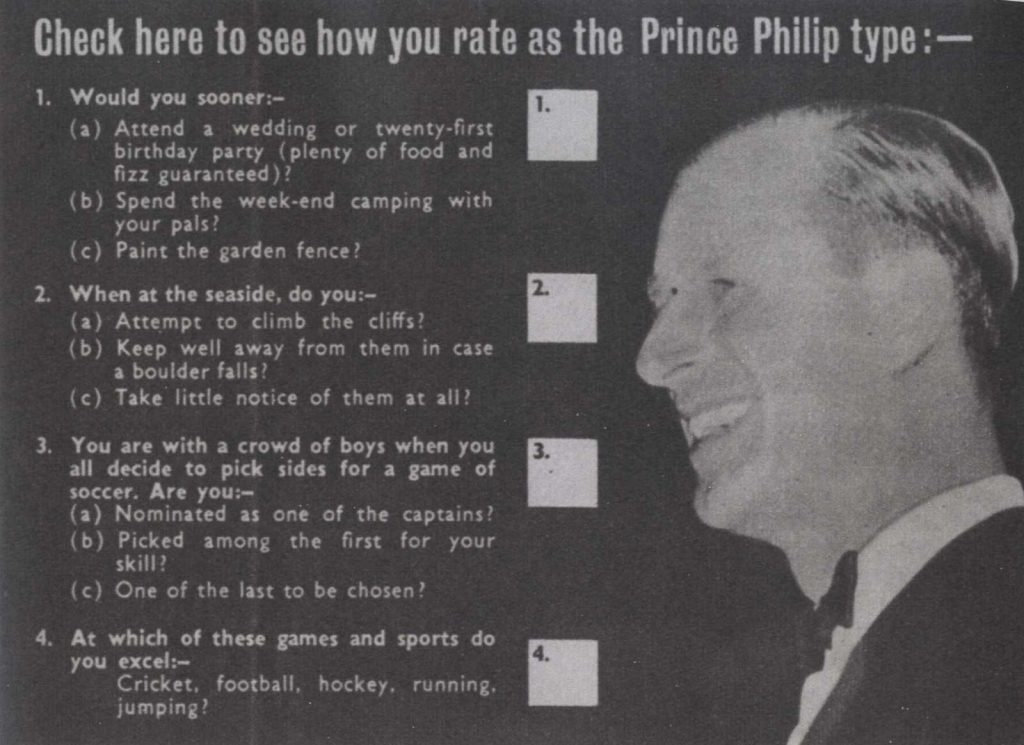 Items on Prince Philip from Eagle feature aplenty in this latest issue of Eagle Times, including this curiosity. If you want to know the answers, you'll have to subscribe!