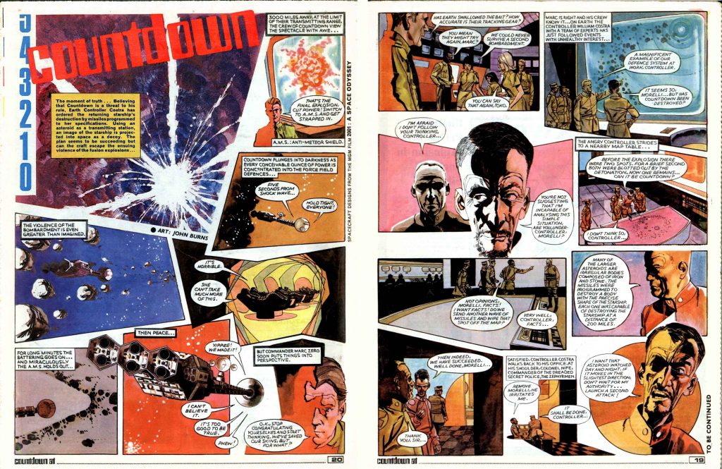 "Countdown", from the comic of the same name - art by John M. Burns