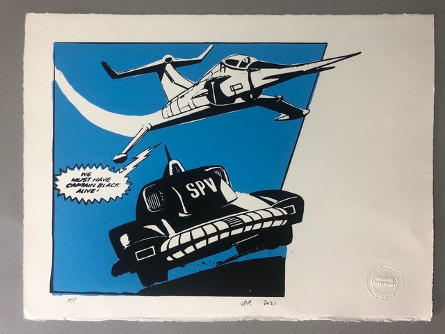 Gerry Anderson Limited Edition Print by john Patrick Reynolds - Angel Interceptor and Captain Scarlet