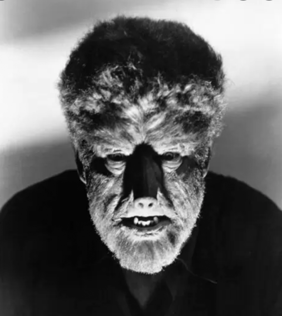 Lon Chaney as the Wolfman