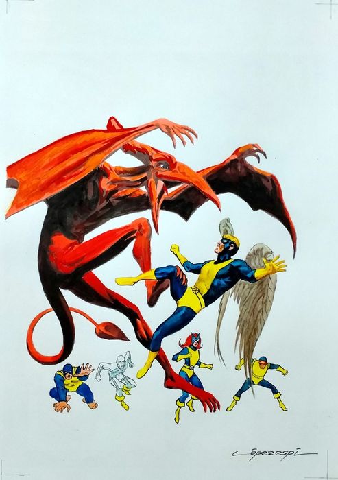 Classic X-Men cover recreation by Rafael López Espí (2020)