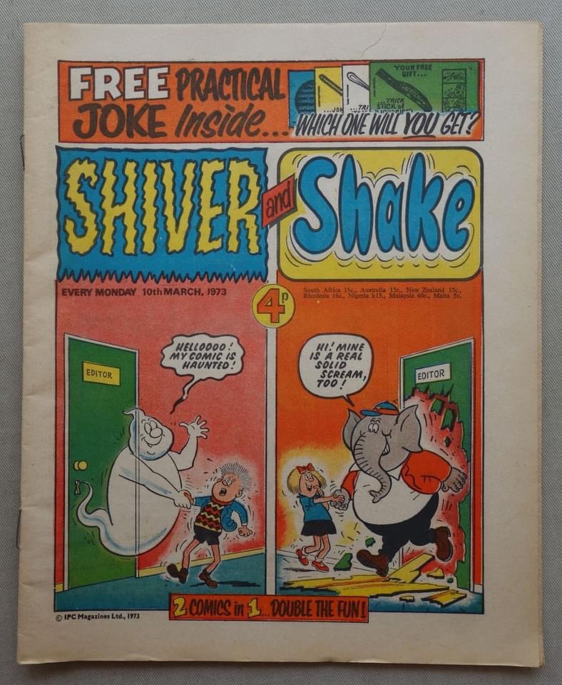 Shiver and Shake No. 1 cover dated 10th March 1973