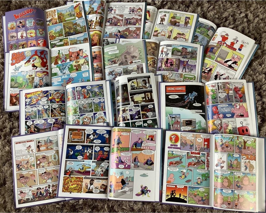 A snapshot of all the strips on offer in the first Wallop! Annual from Volcano Comics. Image: Volcano Comics