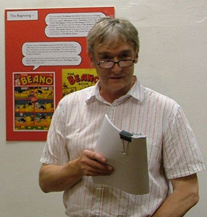 Ex-Dandy editor and Thomson archivist Morris Heggie at the 70th Birthday celebration for The Beano