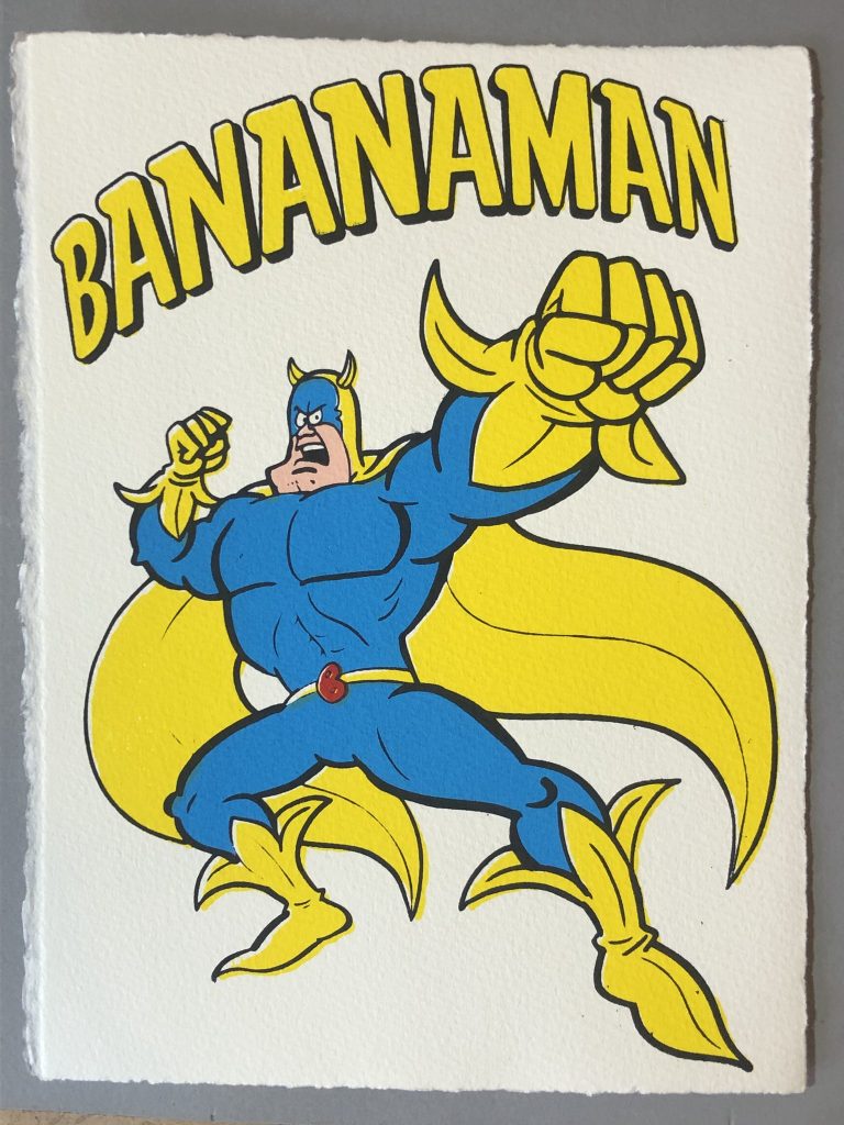 Bananaman Screen Print by John Patrick Reynolds