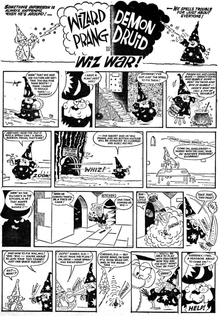 The first episode of "Wiz War" that appeared in the first combined issue of Smash and Pow, cover dated 14th September 1968