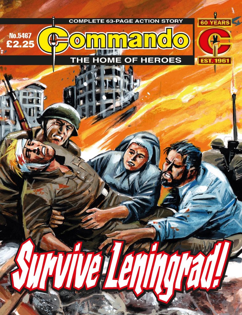 Commando 5467: Home of Heroes - Survive Leningrad! - Cover by Carlos Pino