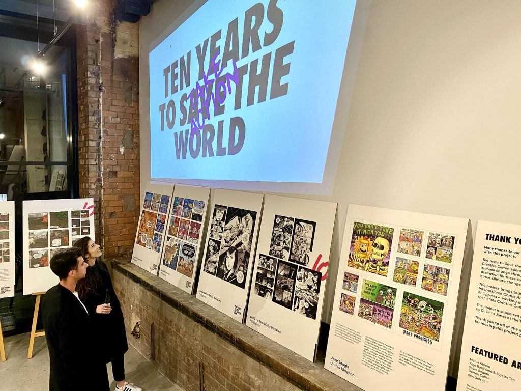 Ten Years to Save the World Exhibition - SeeSaw Manchester 1st - 12th November 2021. Photo courtesy Creative Concern