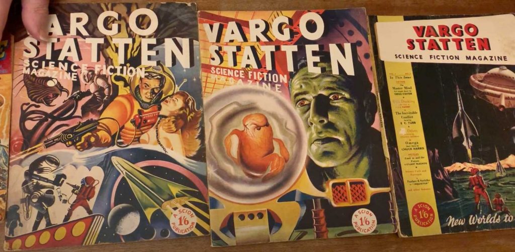 Copies of Vargo Statten Science Fiction Magazine featuring stories by John Russell Fearn