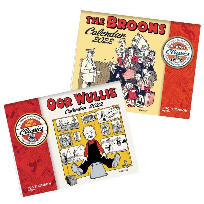 The Broons and Oor Wullie Calendars 2022