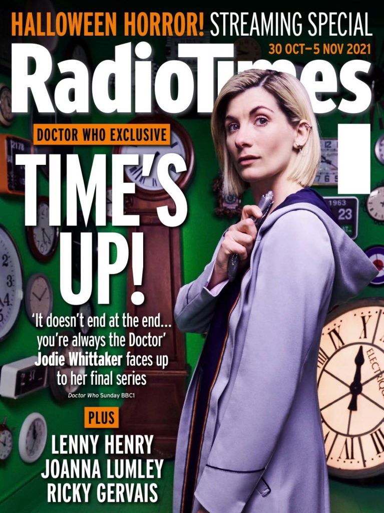 Radio Times 30th October - 5th November 2021 - cover design featuring the Thirteenth Doctor by Mark Taylor