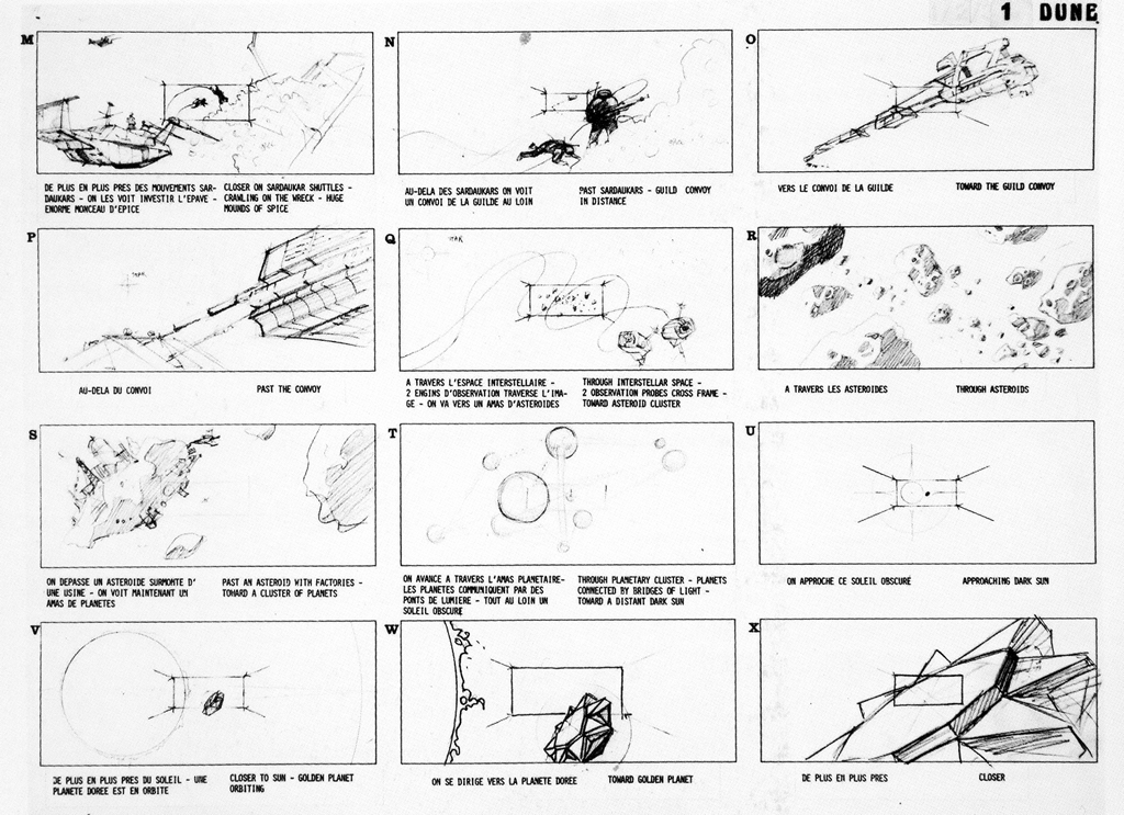 Alejandro Jodorowsky “Dune” storyboard sample