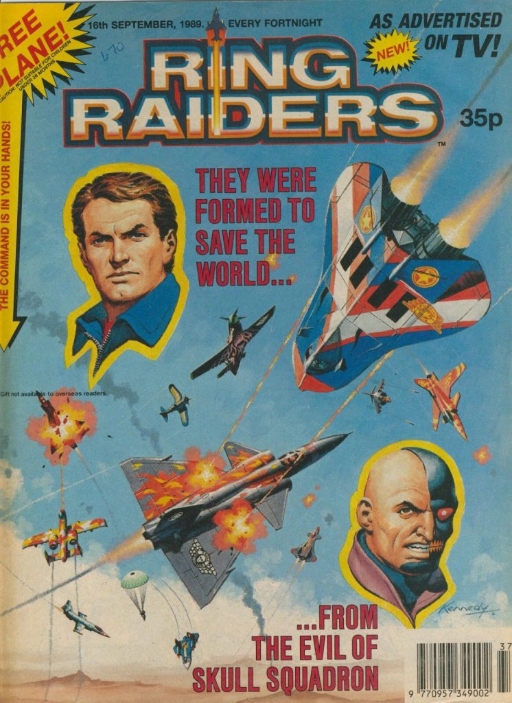 Ring Raiders Issue 1 - cover dated 16th September 1989 - art by Ian Kennedy - without free gift