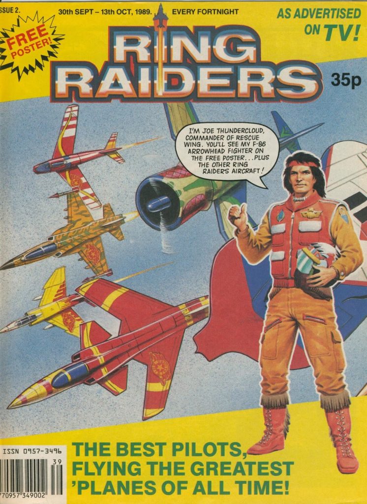 Ring Raiders Issue 2 - cover dated 30th September - 13th October 1989 - art by Ian Kennedy