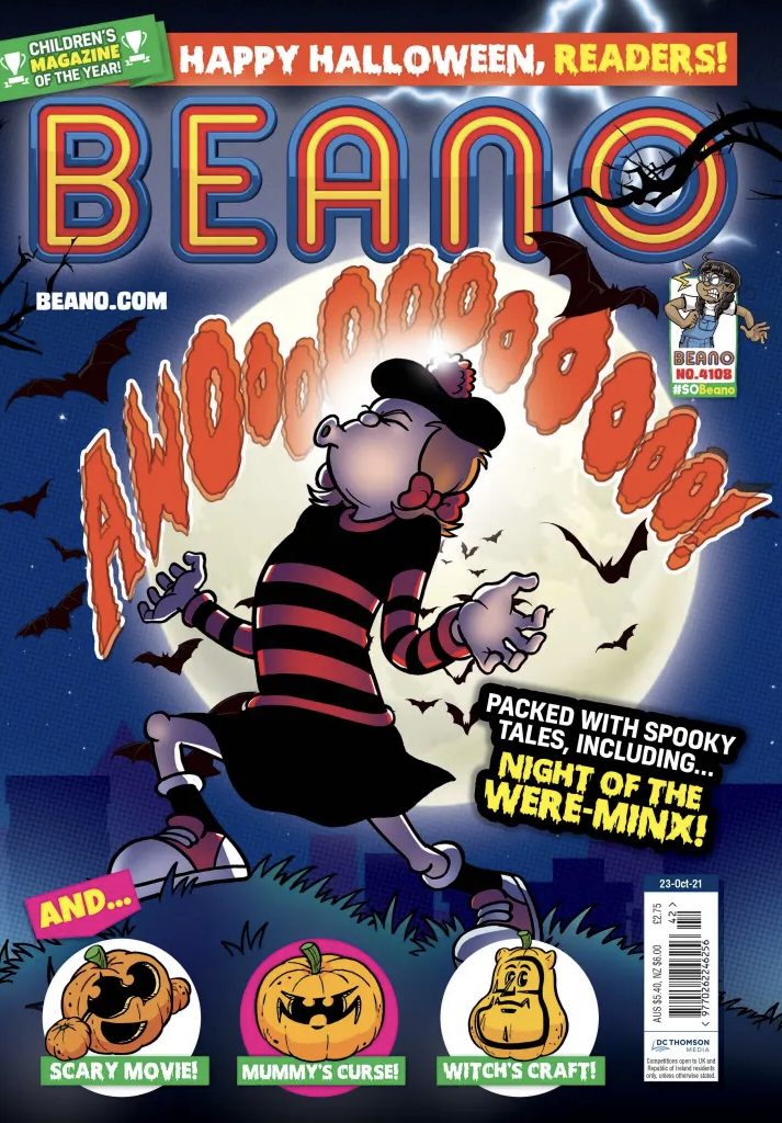 Beano – Issue 4108: Night of the Were-Minx - cover by Laura Howell
