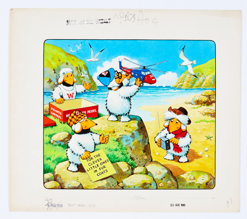 Wombles original front cover artwork by Jesus Blasco for Jack and Jill Weekly 30 Aug 1980