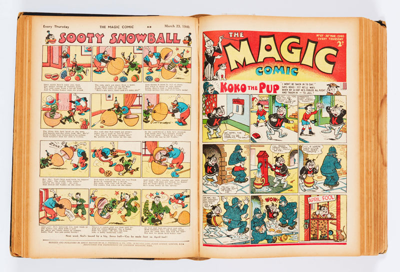 Magic Comic (1940-41) 25-80 (final issue)-  Propaganda war issues in bound volume