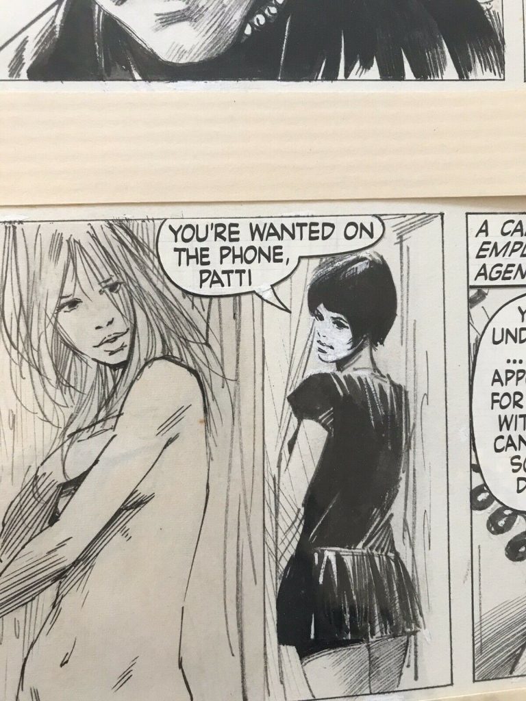 "Patti Moon”, drawn by Graham Coton, an unpublished newspaper strip commissioned by Associated Newspapers, writer unknown