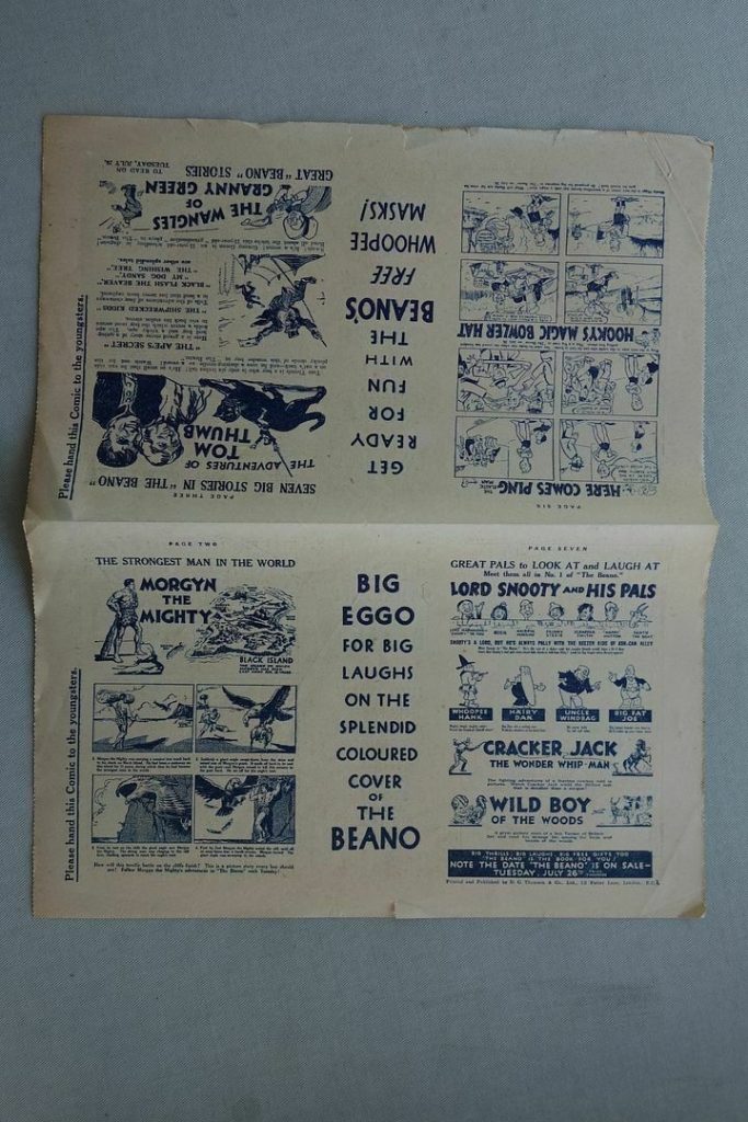 Beano Flyer for No. 1 and 2 (1938)