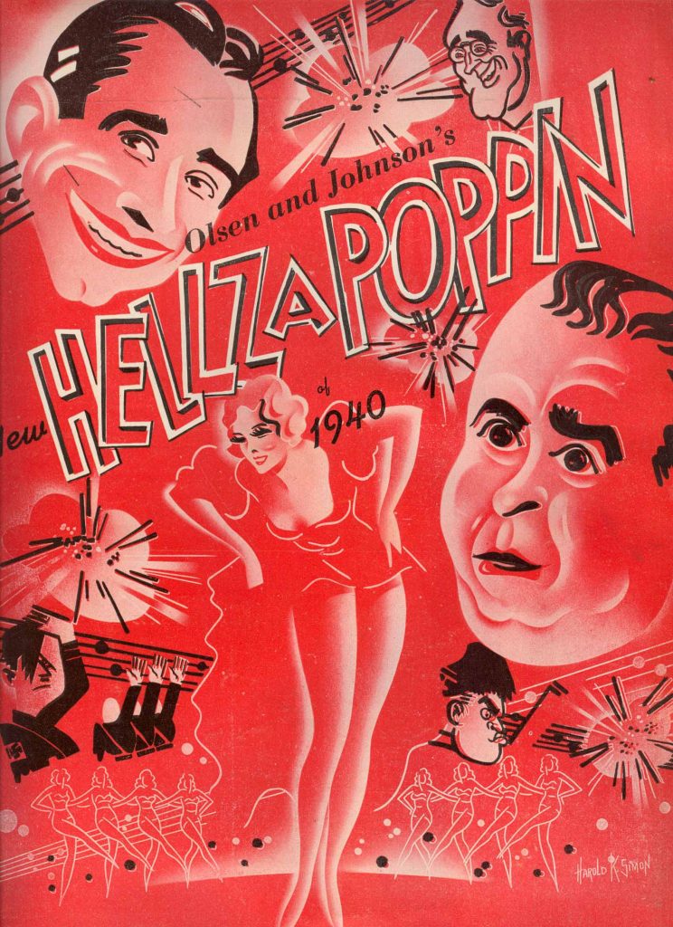 The cover of the Hellzapoppin stage program for 1940