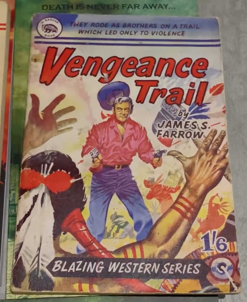 Vengeance Trail by James S. Farrow (EC Tubb) - cover by Ron Turner