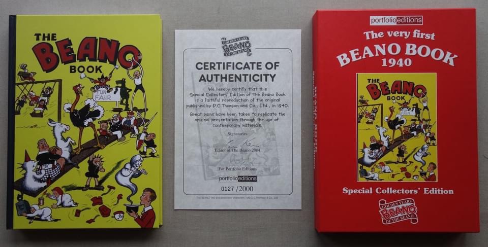 Beano Book 1940 Facsimile Edition from 2004 Limited Edition #0127 of 2000