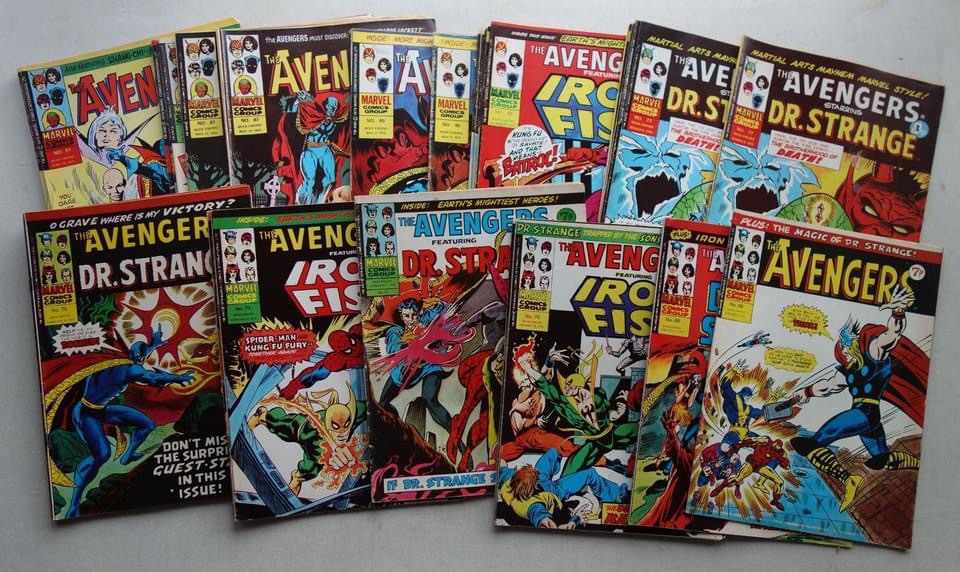 Marvel UK The Avengers comic #68-93 (1975) Jan-Jun x 35