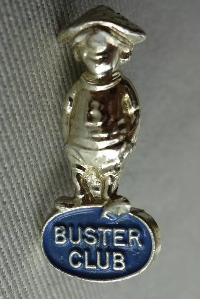 Buster comic Club Membership Pin Badge 1960s