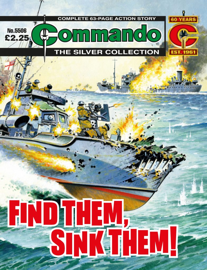 Commando 5506: Silver Collection: Find Them, Sink Them! - cover by Jeff Bevan