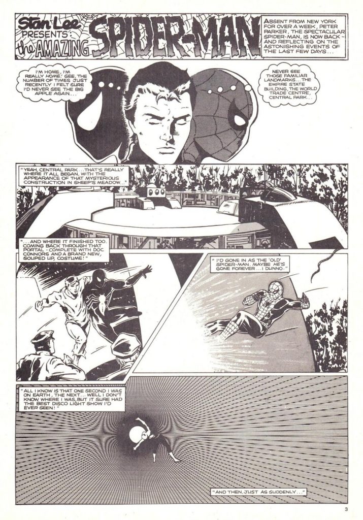 Marvel UK’s Spider-Man #632 (1985) - Intro Page drawn by Barry Kitson