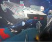 Jon Davis' original art for Starblazer No. 62, "Terror Tomb", which his son Ethan says measures about three feet wide by two and a half feet in height