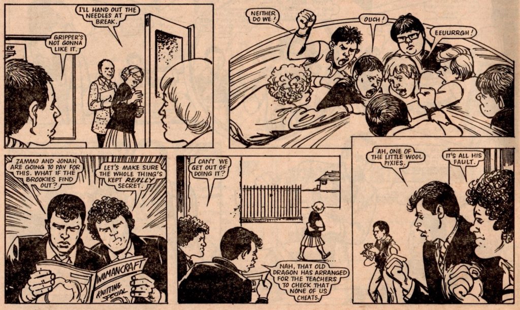 Panels from “Grange Hill Juniors” for School Fun, cover dated 7th April 1984 | Via Great News for All Readers