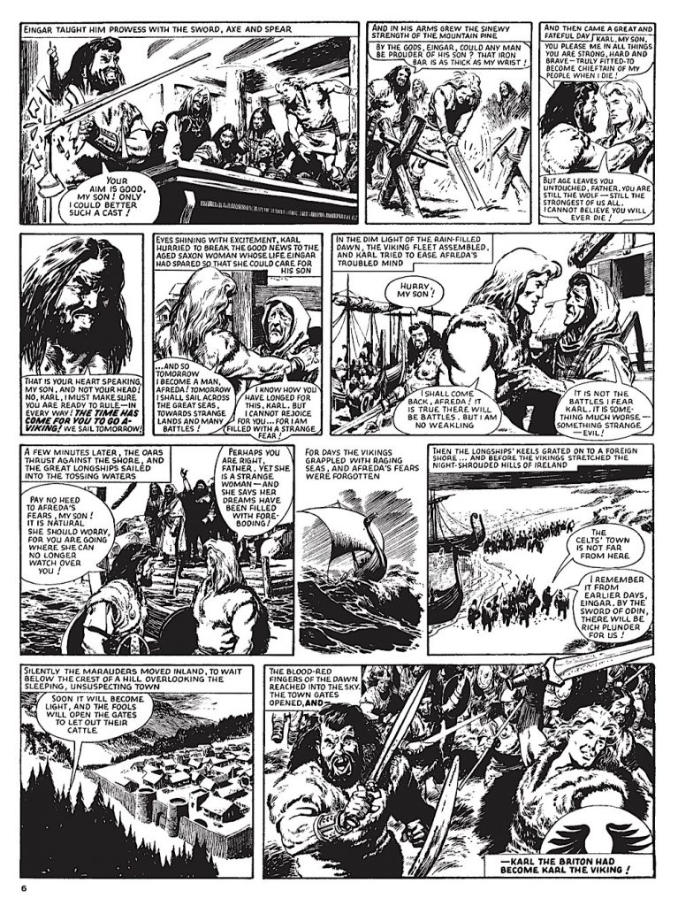 Karl the Viking - Book One: The Sword of Eingar: 1 - Sample Art by Don Lawrence