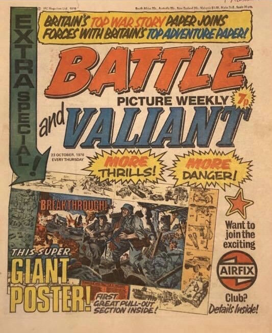 Battle Picture Weekly and Valiant cover dated 23rd October 1976
