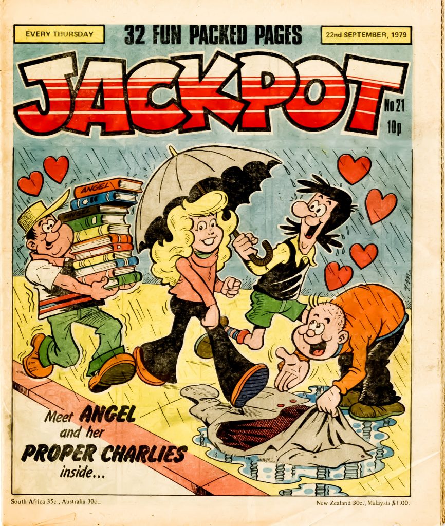 Jackpot, cover dated 22nd September 1979, art by Trevor Metcalfe | Via Great News for all Readers