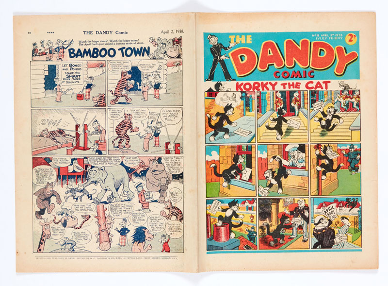 The Dandy 18, cover dated 2nd April 1938 - first April Fool issue