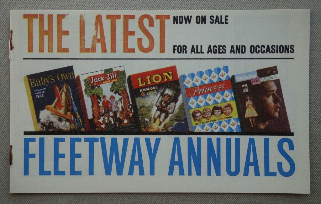 Fleetway Annuals for 1963 Reproduction Flyer Booklet