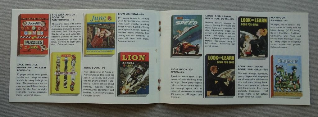 Fleetway Annuals for 1963 Reproduction Flyer Booklet