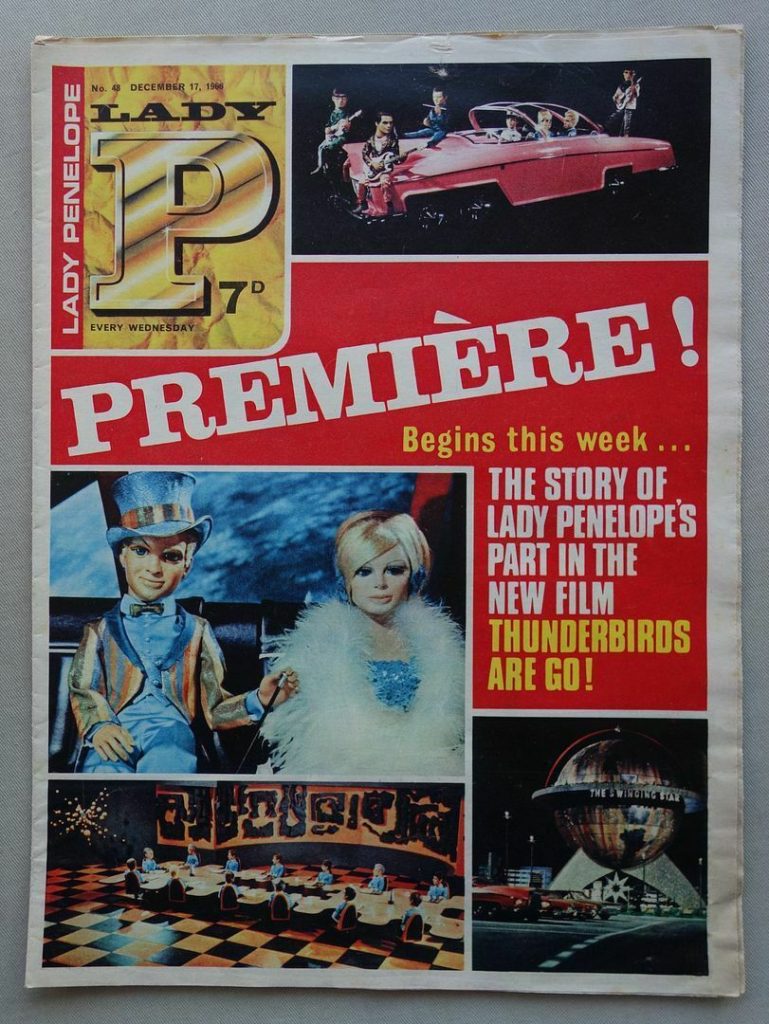 Lady Penelope No. 48, cover dated 17th December 1966, featuring "Thunderbirds are Go" feature film tie-in on the cover