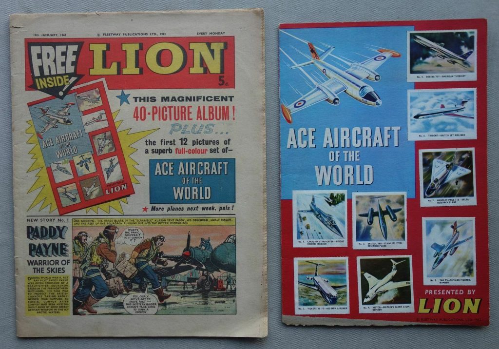 Lion, cover dated 19th January 1963, with free gift - an Ace Aircraft of the World booklet