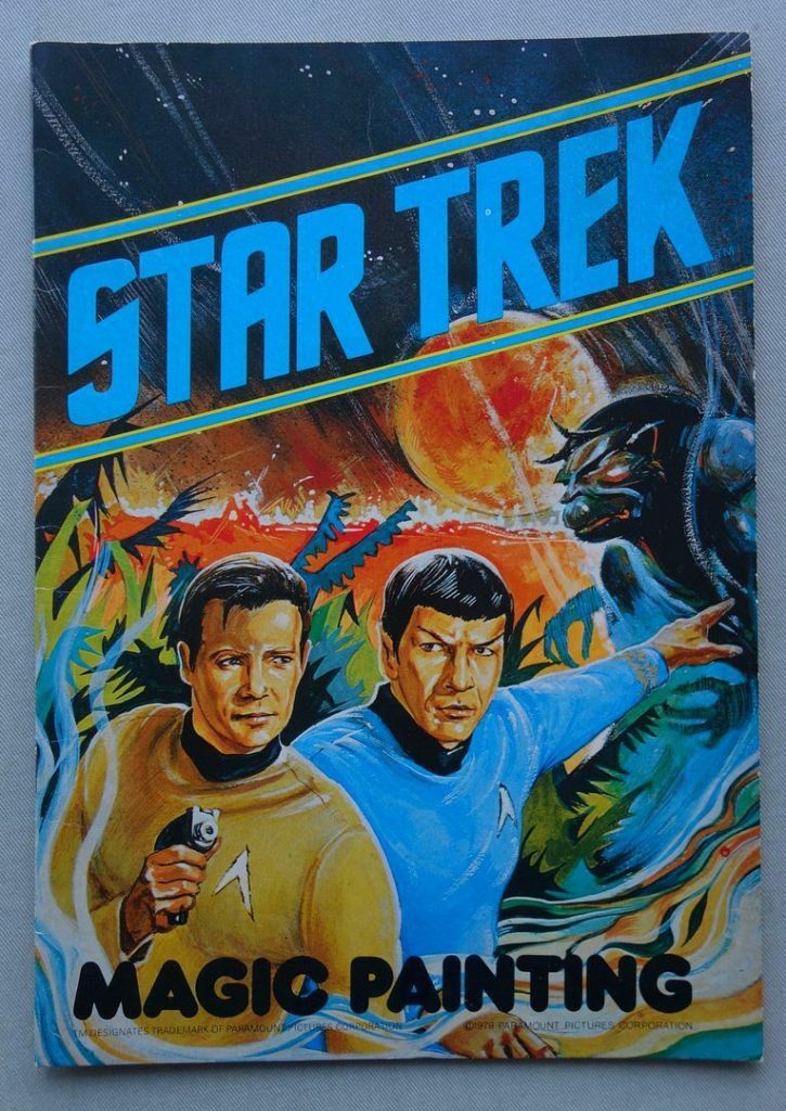 Star Trek Magic Painting Book (1979). Add water for colour - although it's unlikely, we suspect, this process might still activate so many years later?