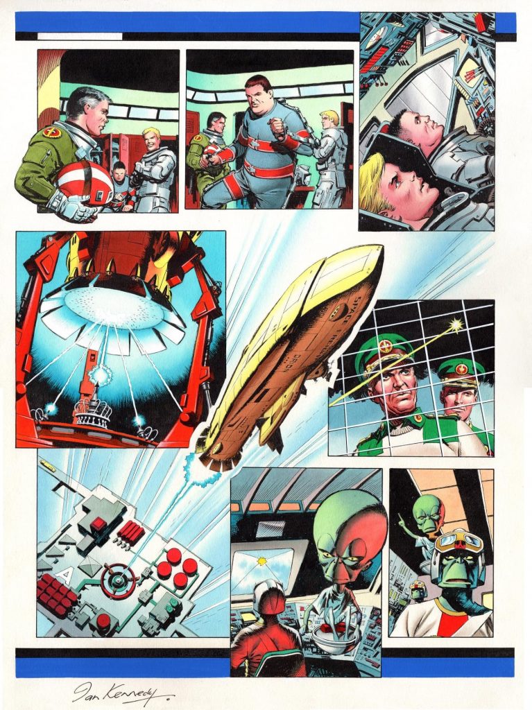 A page from the New Eagle version of “Dan Dare”, with thanks to David Roach