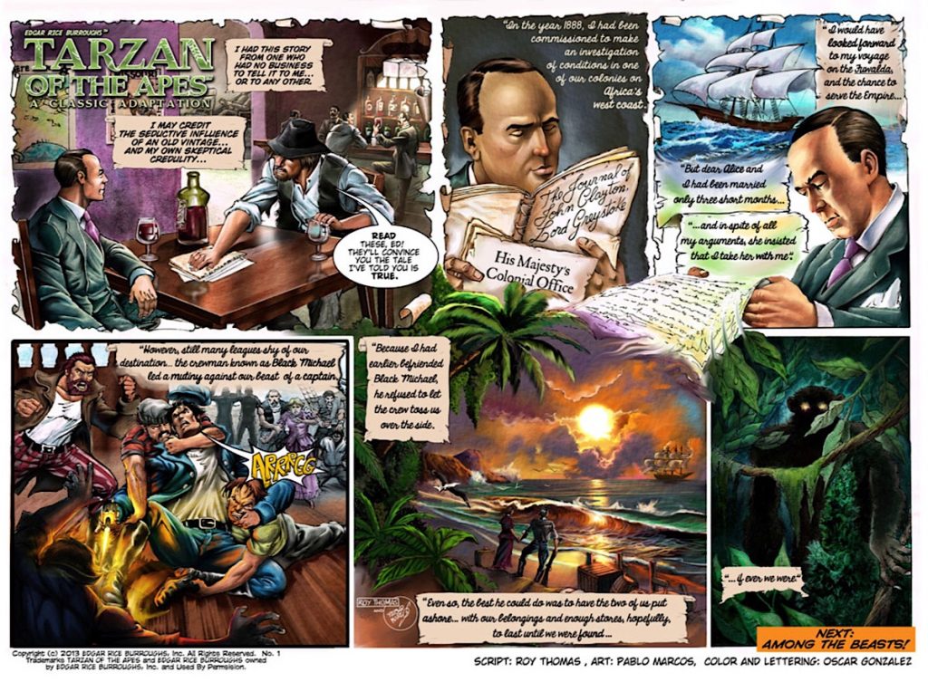 Tarzan of the Apes (Novel Adaptation) - Sample Strip