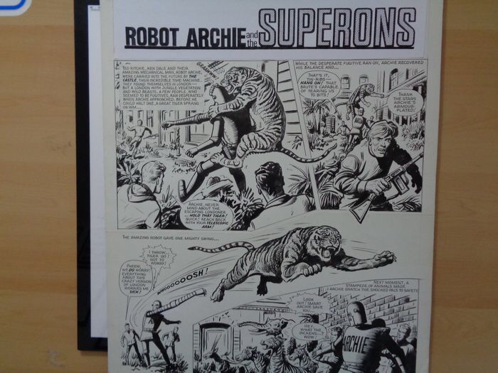 Robot Archie and the Superons - Lion, 1968, art by Ted Kearon