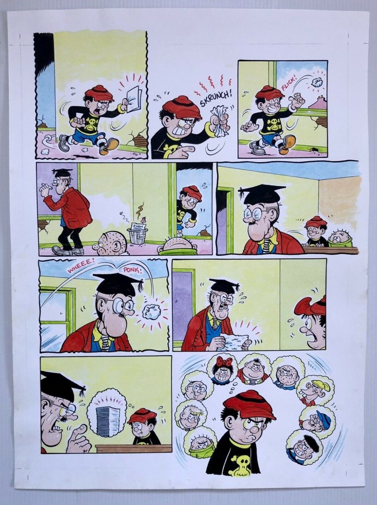 “The Bash Street Kids” art by Tom Paterson  featured in The Beano cover dated 28th August 2010