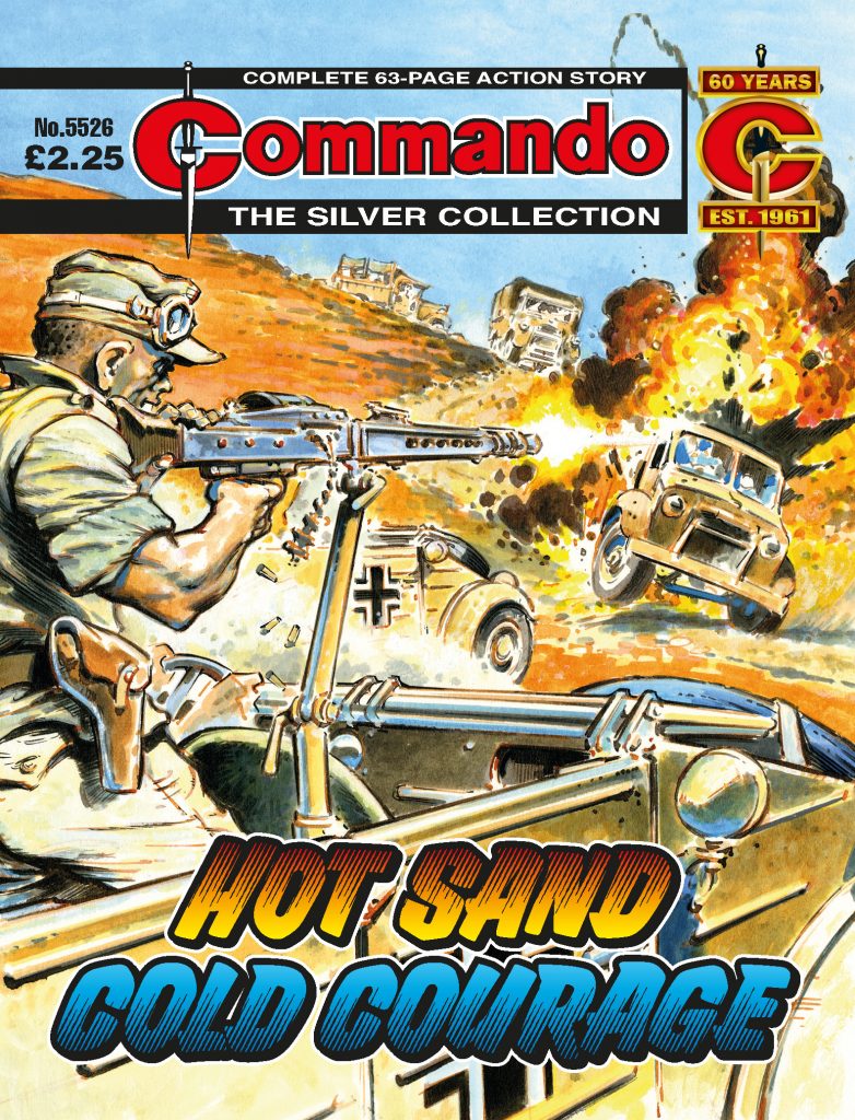 Commando 5526: Silver Collection - Hot Sand Cold Courage, cover by Jeff Bevan