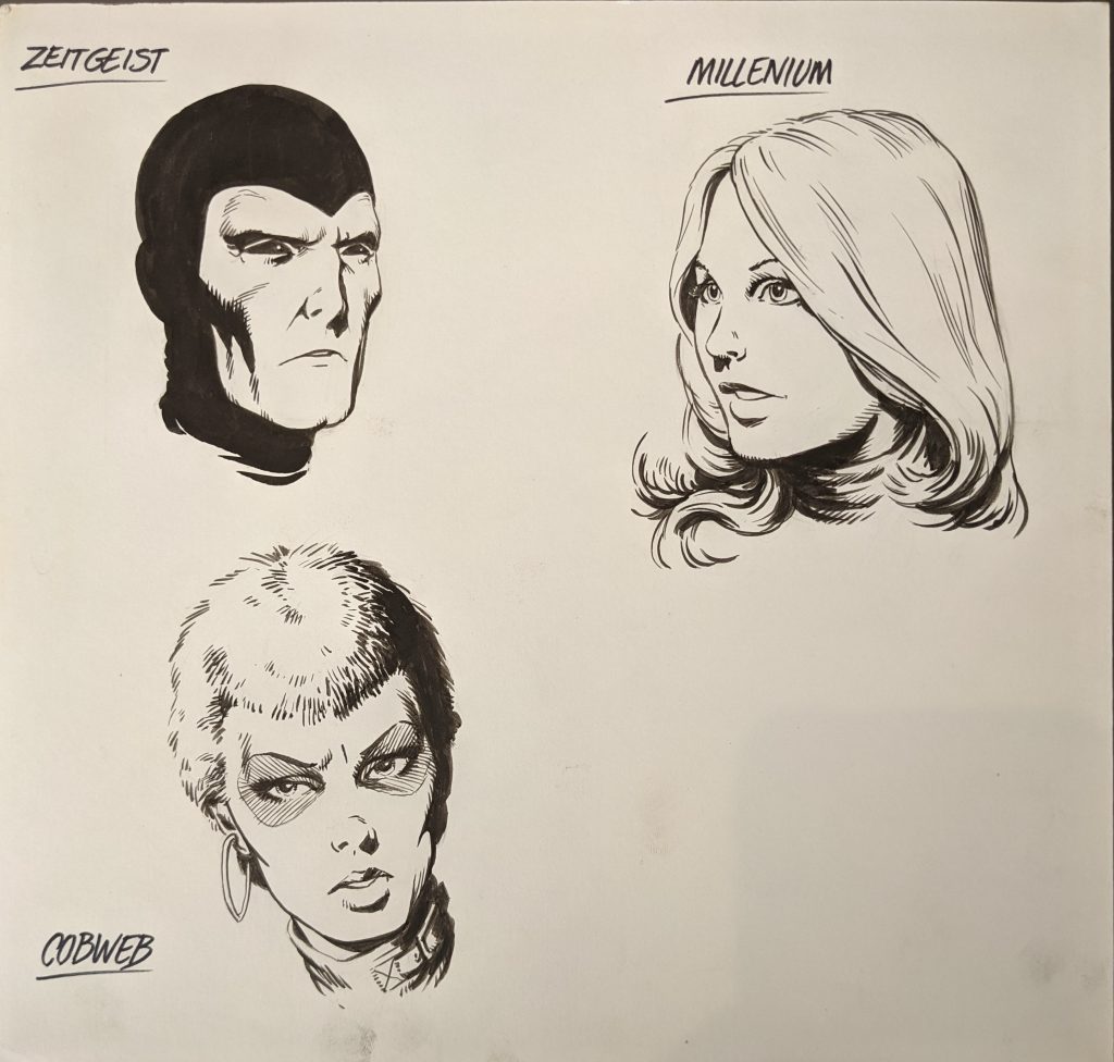 Character designs by Steve Dillon. Photo by James Bacon